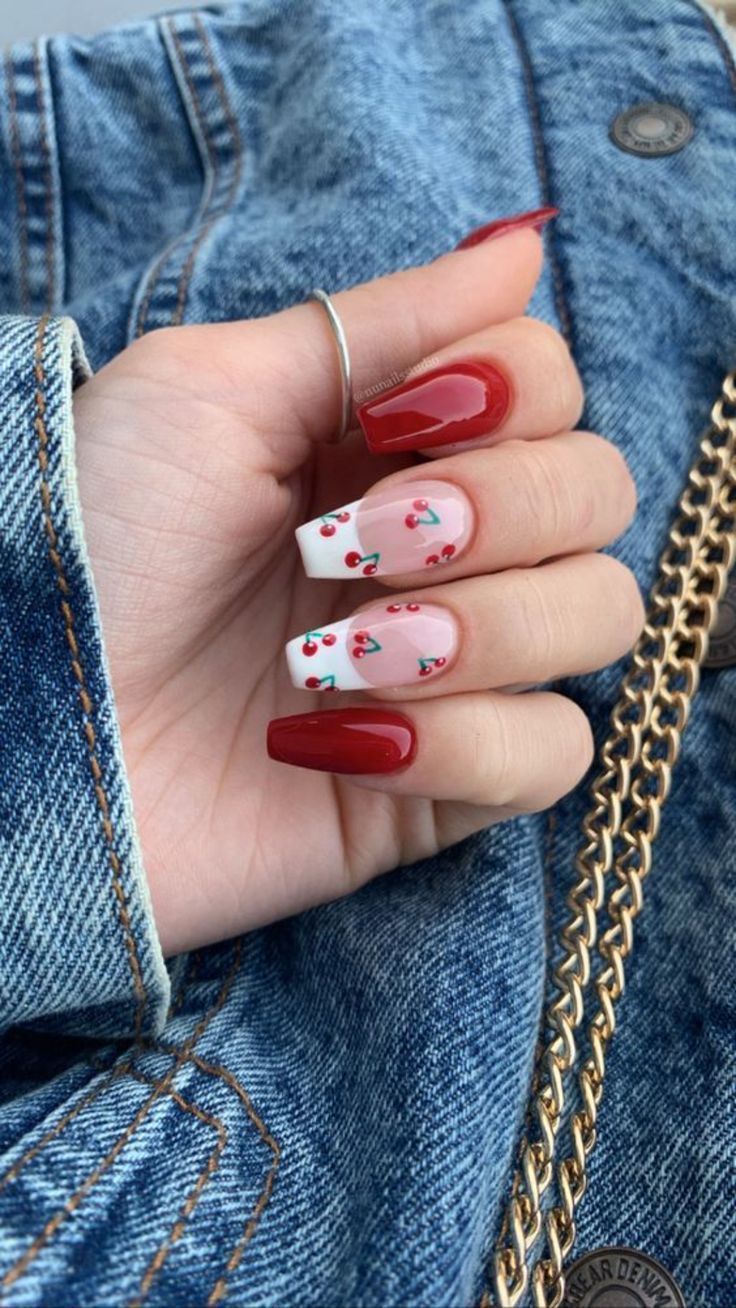 35+ Insanely Beautiful Cherry Nails Inspo for 2025 - Aureliarts Lifestyle