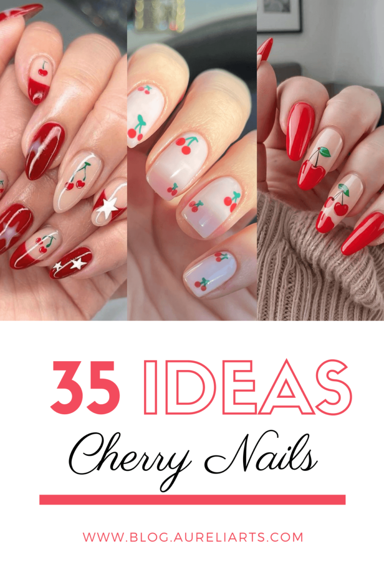 35+ Insanely Beautiful Cherry Nails Inspo for 2025 - Aureliarts Lifestyle